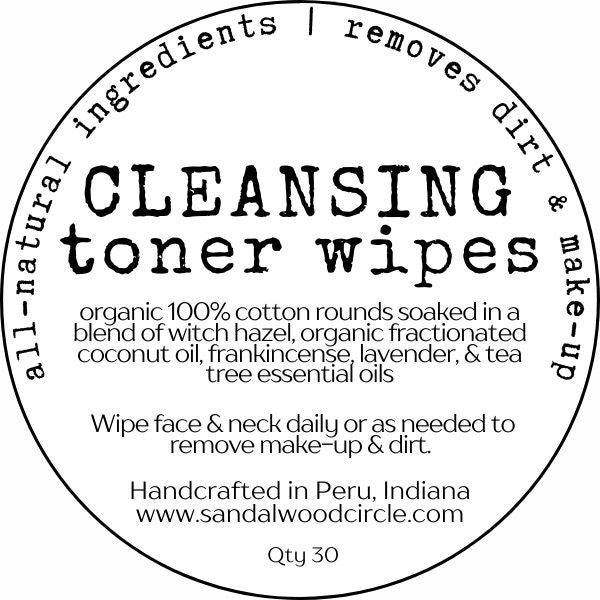 All Natural Cleansing Toner Face Wipes