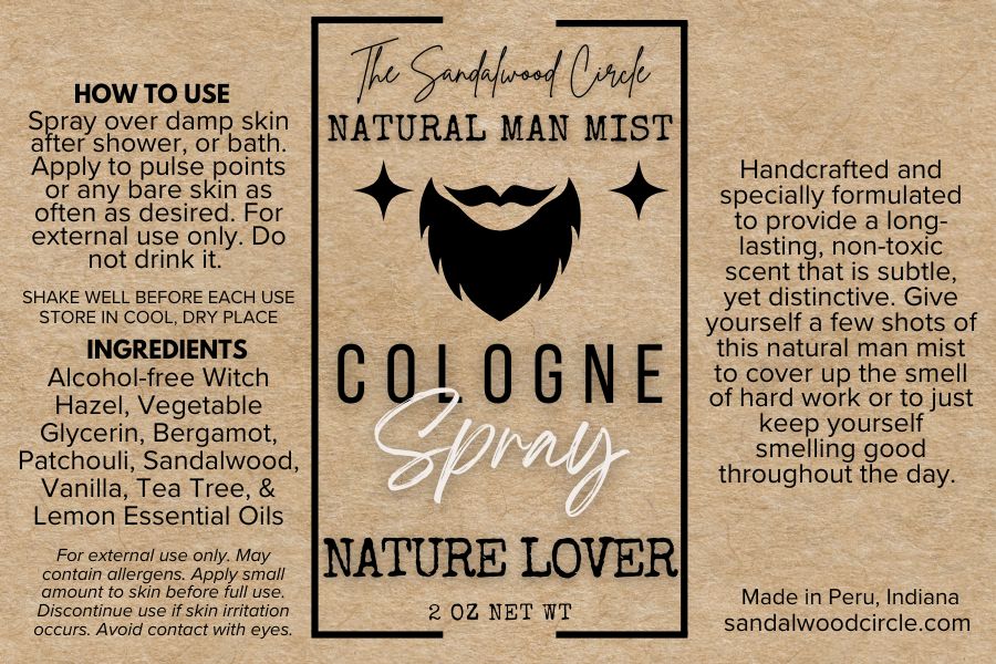 All Natural Cologne Spray