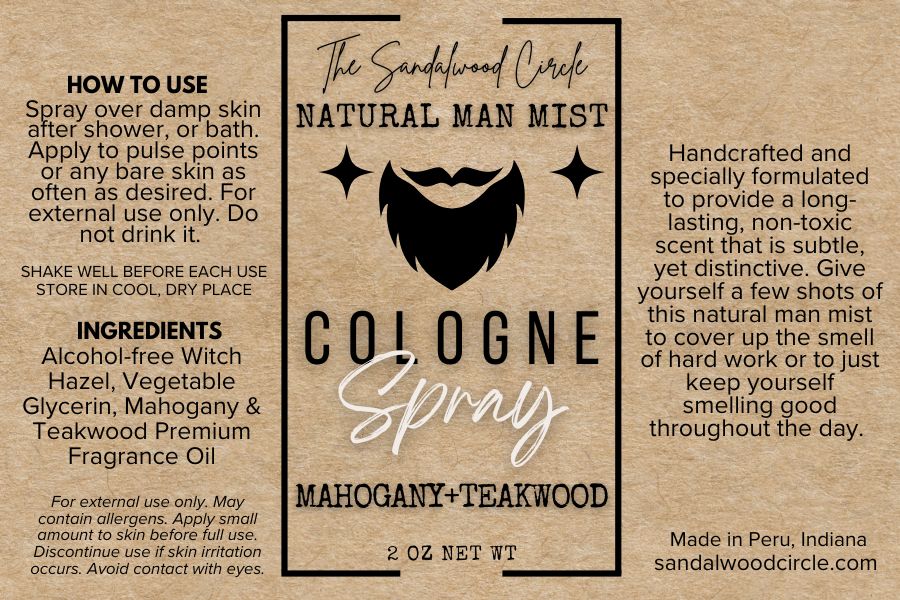 All Natural Cologne Spray