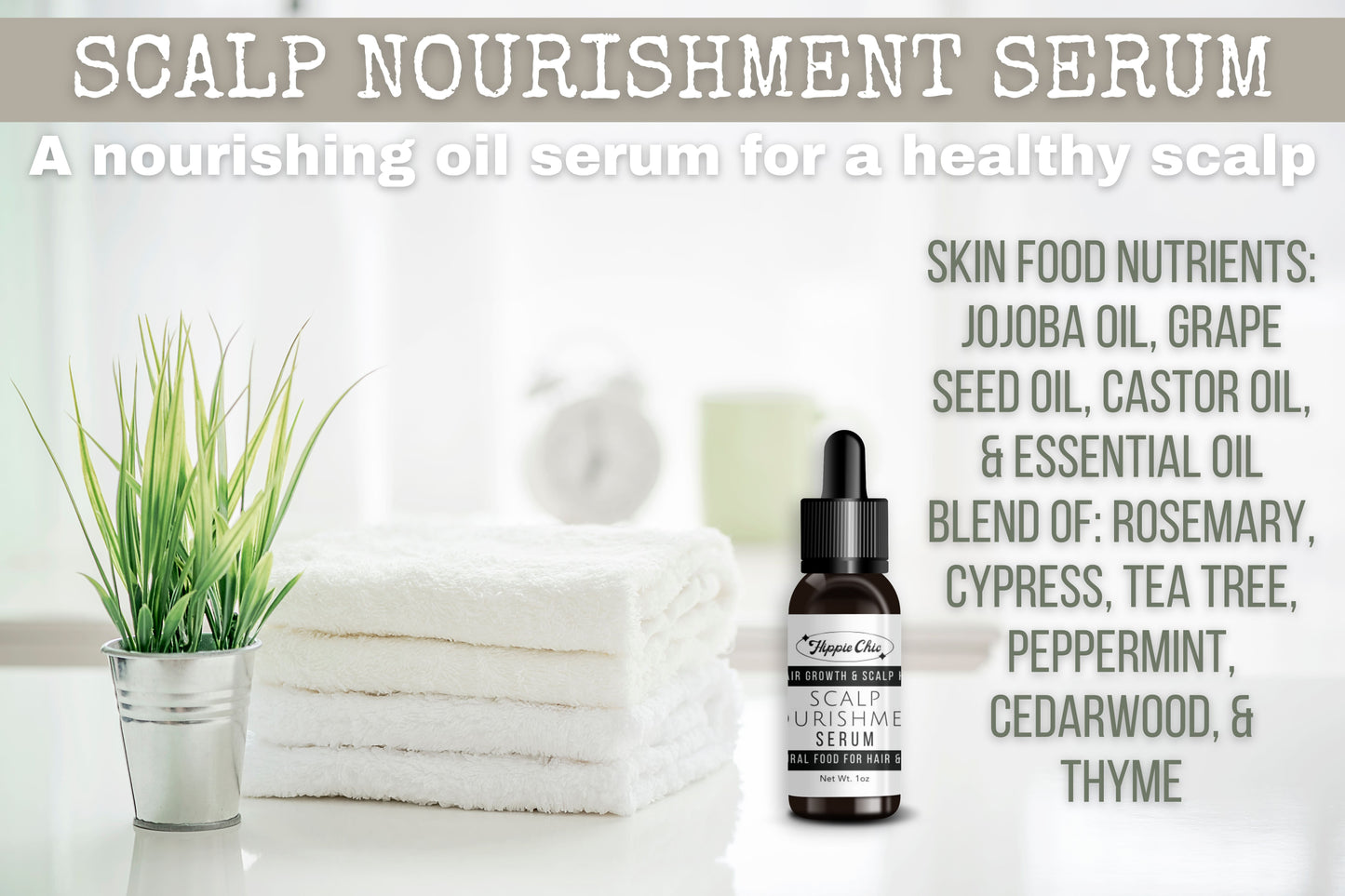 Hippie Chic All Natural Scalp Nourishment Serum